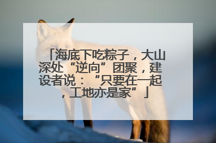 海底下吃粽子，大山深处“逆向”团聚，建设者说：“只要在一起，工地亦是家”