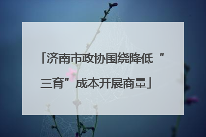 济南市政协围绕降低“三育”成本开展商量