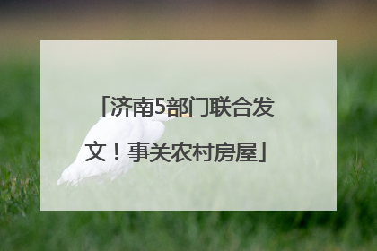 济南5部门联合发文！事关农村房屋