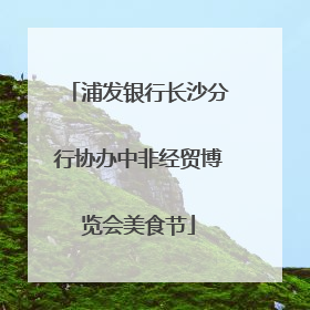 浦发银行长沙分行协办中非经贸博览会美食节