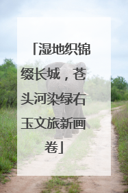 湿地织锦缀长城，苍头河染绿右玉文旅新画卷