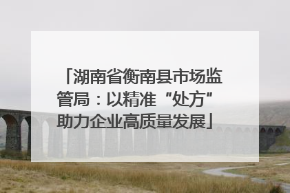 湖南省衡南县市场监管局：以精准“处方”助力企业高质量发展