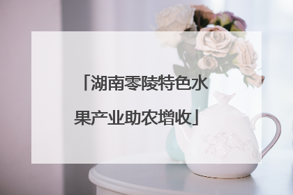 湖南零陵特色水果产业助农增收