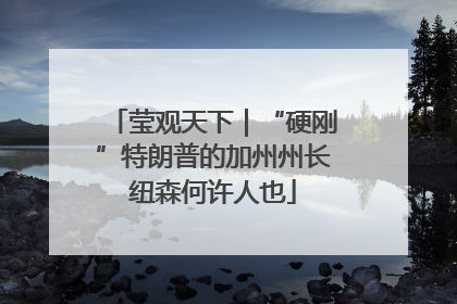 莹观天下｜“硬刚”特朗普的加州州长纽森何许人也