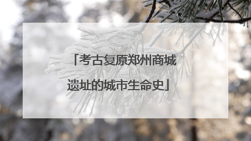 考古复原郑州商城遗址的城市生命史