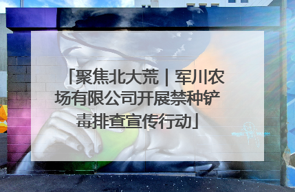 聚焦北大荒｜军川农场有限公司开展禁种铲毒排查宣传行动