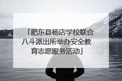 肥东县杨店学校联合八斗派出所举办安全教育志愿服务活动