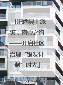 肥西县上派镇：窗帘之约——开启社区治理“银发订制”时光