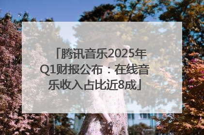 腾讯音乐2025年Q1财报公布：在线音乐收入占比近8成