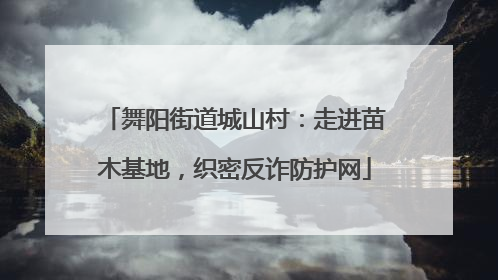 舞阳街道城山村：走进苗木基地，织密反诈防护网