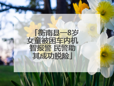 衡南县一8岁女童被困车内机智报警 民警助其成功脱险
