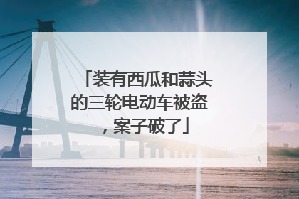 装有西瓜和蒜头的三轮电动车被盗，案子破了