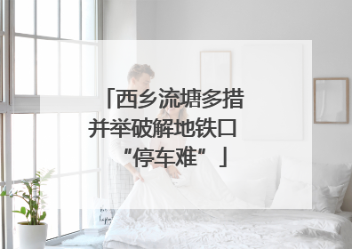 西乡流塘多措并举破解地铁口“停车难”