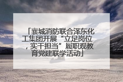 襄城消防联合泽东化工集团开展“立足岗位，实干担当”履职观教育党建联学活动