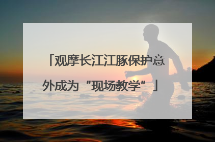 观摩长江江豚保护意外成为“现场教学”