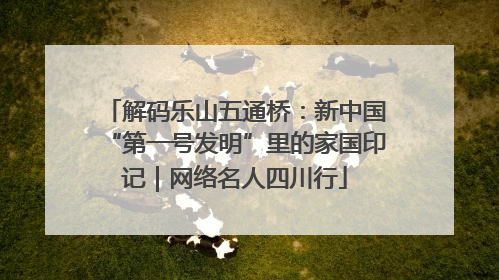 解码乐山五通桥：新中国“第一号发明”里的家国印记｜网络名人四川行