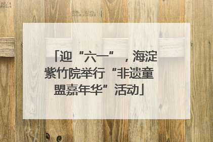 迎“六一”，海淀紫竹院举行“非遗童盟嘉年华”活动