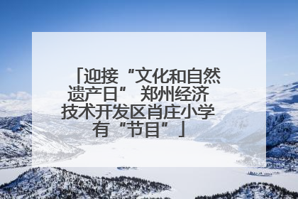 迎接“文化和自然遗产日” 郑州经济技术开发区肖庄小学有“节目”