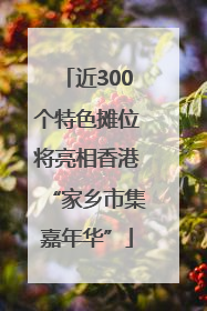 近300个特色摊位将亮相香港“家乡市集嘉年华”