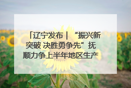 辽宁发布｜“振兴新突破 决胜勇争先”抚顺力争上半年地区生产总值增长7%左右