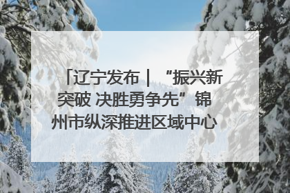 辽宁发布｜“振兴新突破 决胜勇争先”锦州市纵深推进区域中心城市建设 打造高质量发展新增长极
