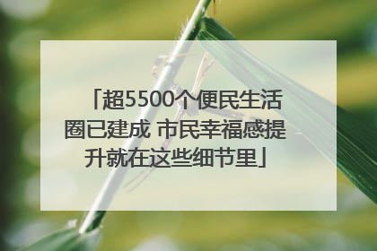 超5500个便民生活圈已建成 市民幸福感提升就在这些细节里