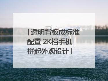 透明背板成标准配置 2K档手机拼起外观设计