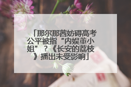 那尔那茜妨碍高考公平被指“内娱董小姐”？《长安的荔枝》播出未受影响