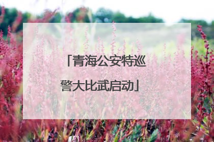 青海公安特巡警大比武启动