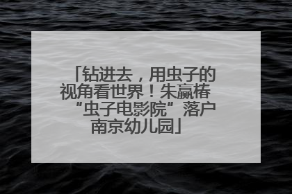 钻进去，用虫子的视角看世界！朱赢椿“虫子电影院”落户南京幼儿园