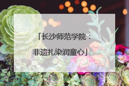 长沙师范学院：非遗扎染润童心