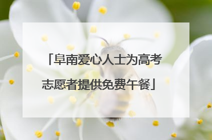 阜南爱心人士为高考志愿者提供免费午餐