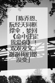陈乔恩、阮经天同框撑伞，梦回《命中注定我爱你》！双双发文：谢谢我们都没变