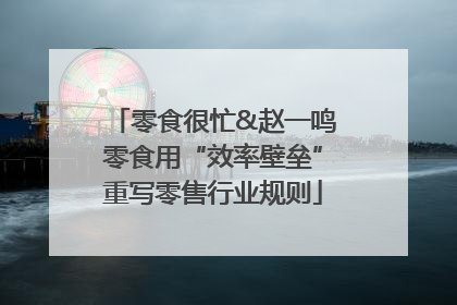 零食很忙&赵一鸣零食用“效率壁垒”重写零售行业规则