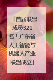 首届联盟成员321名！广东省人工智能与机器人产业联盟成立