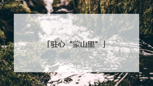 驻心“蒙山里”