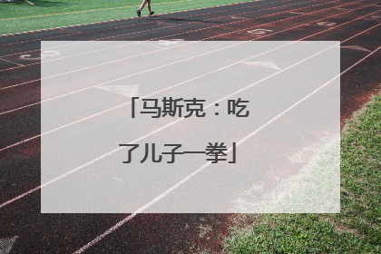 马斯克：吃了儿子一拳