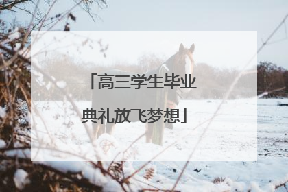 高三学生毕业典礼放飞梦想