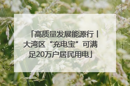 高质量发展能源行丨大湾区“充电宝”可满足20万户居民用电
