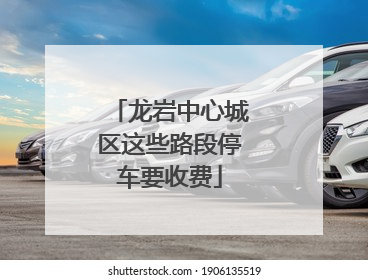 龙岩中心城区这些路段停车要收费