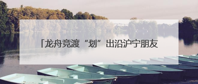 龙舟竞渡“划”出沿沪宁朋友圈，“赛”出创新带新可能！