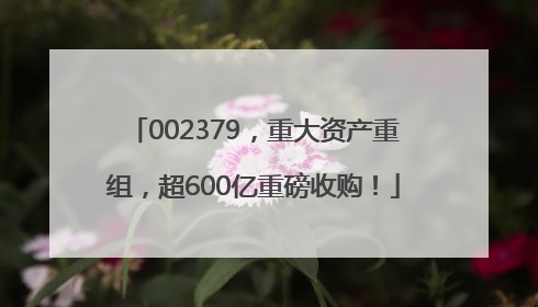 002379，重大资产重组，超600亿重磅收购！