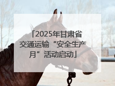 2025年甘肃省交通运输“安全生产月”活动启动