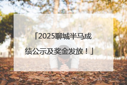 2025聊城半马成绩公示及奖金发放！