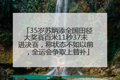 35岁苏炳添全国田径大奖赛百米11秒37未进决赛，称状态不如以前，全运会争取上替补