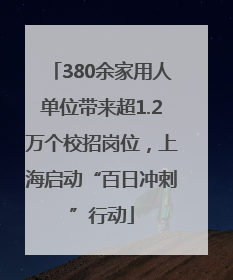 380余家用人单位带来超1.2万个校招岗位，上海启动“百日冲刺”行动