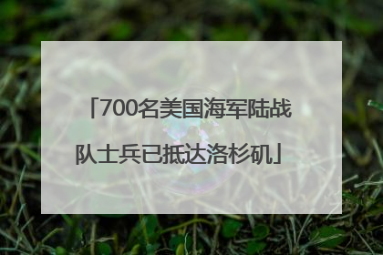 700名美国海军陆战队士兵已抵达洛杉矶