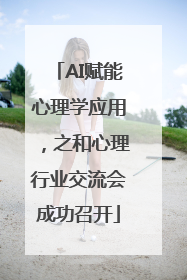 AI赋能心理学应用，之和心理行业交流会成功召开