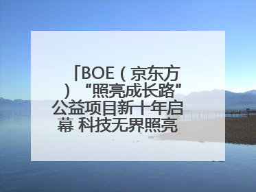 BOE（京东方）“照亮成长路”公益项目新十年启幕 科技无界照亮美好未来