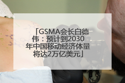 GSMA会长白德伟：预计到2030年中国移动经济体量将达2万亿美元